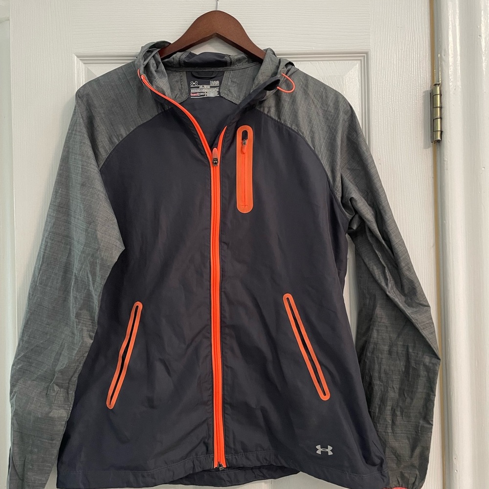 Under Armour Gray and Salmon Hooded Jacket